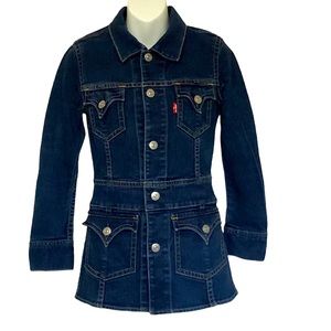 Vintage Levi’s Type I Iconic Long Denim Western Jacket Sz S